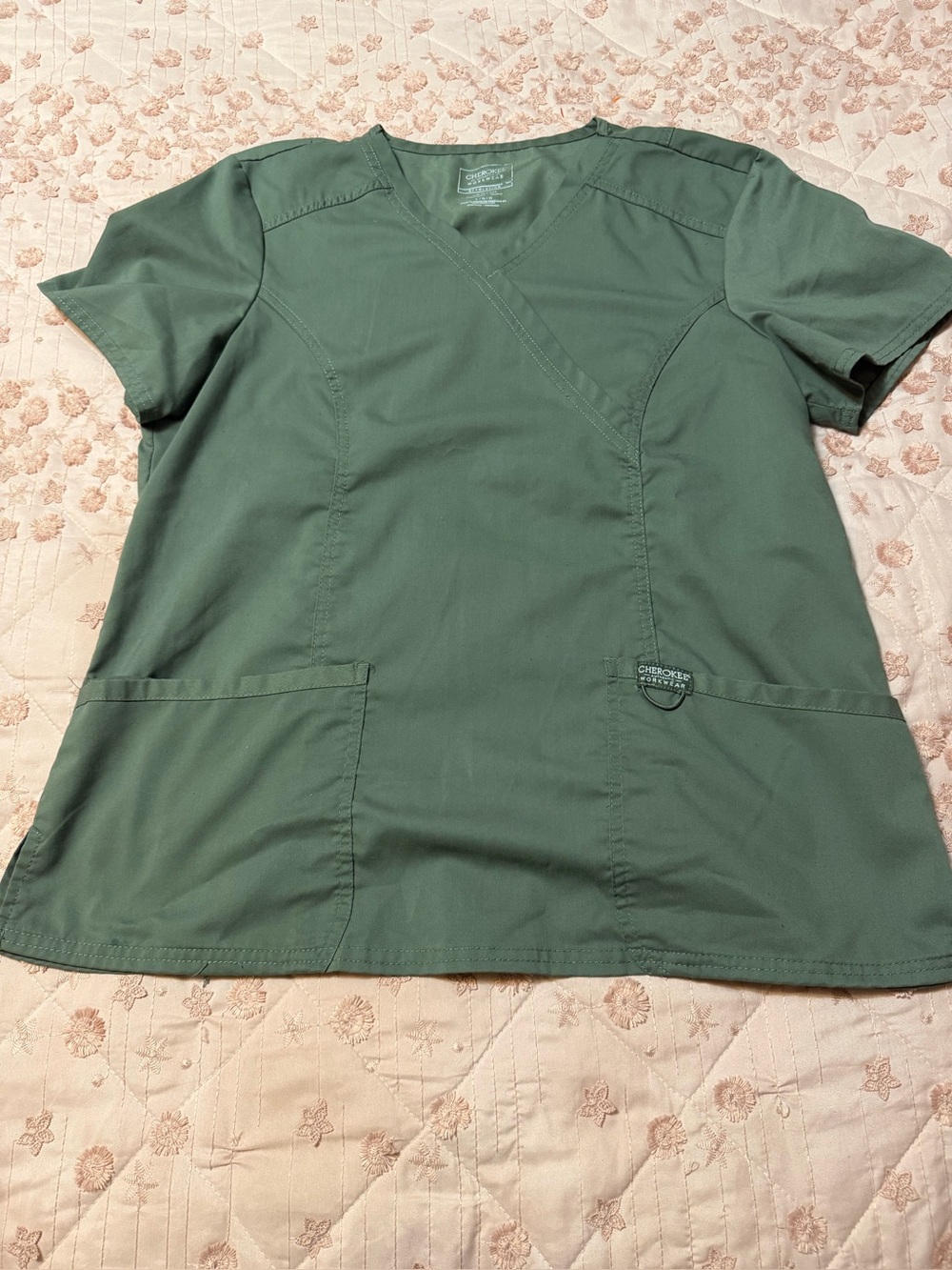 Cherokee revolution Olive Green Medical Scrub Top